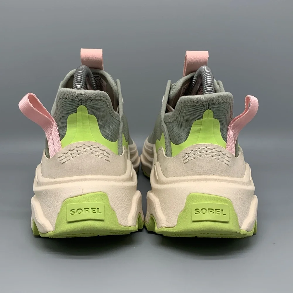 Sorel Kinetic Breakthru Tech Lace Green Pastel Chunky Sneakers Women’s Sz 9.5‎